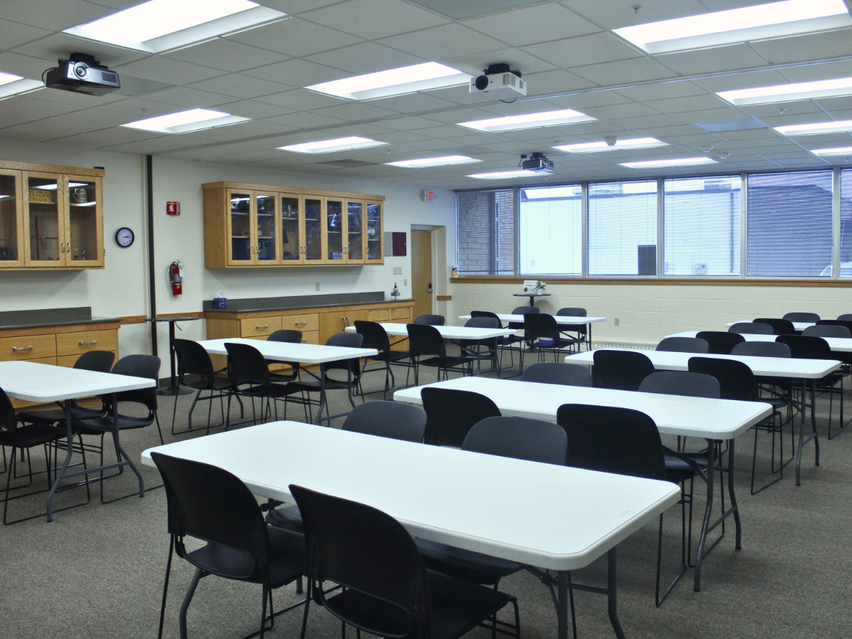 Conference room with tables