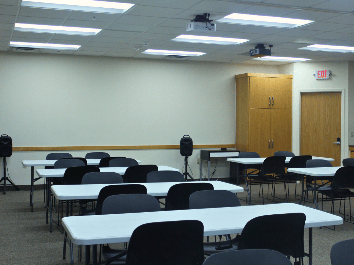 Conference room with tables